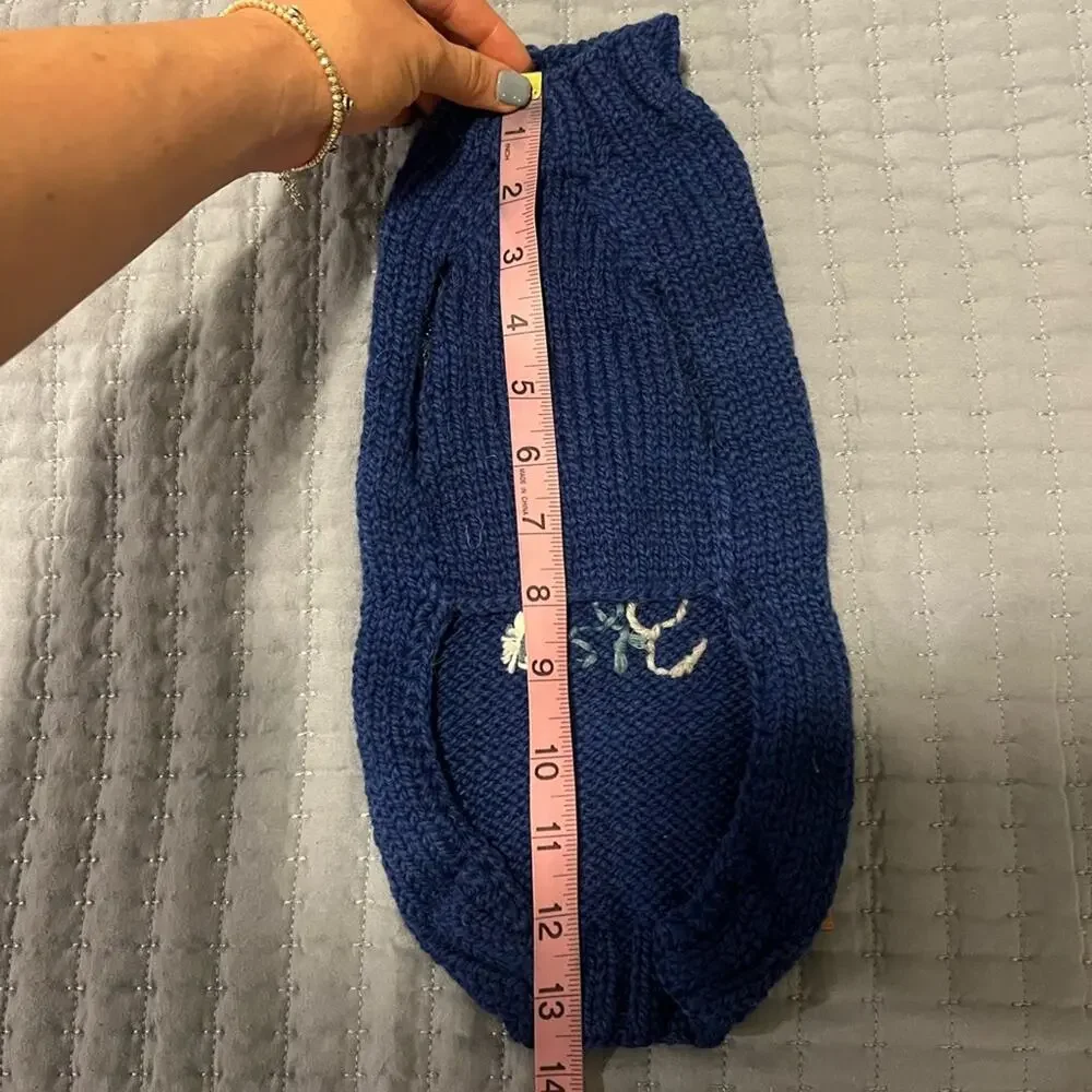 Anthropologie Apres Ski Blue Dog Sweater